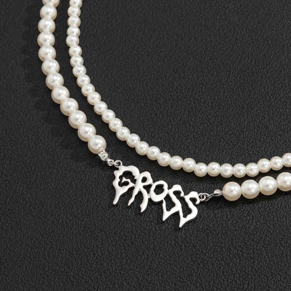 Gross Double Layer Pearl Necklace - Damned Threads